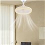 Sujurio Ventilateurs de Plafond avec Télécommande et Lampe, Base de Convertisseur E27, Ventilateurs de Plafond Intelligents et S