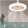 Sujurio Ventilateurs de Plafond avec Télécommande et Lampe, Base de Convertisseur E27, Ventilateurs de Plafond Intelligents et S