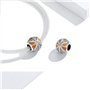 Breloque ballon de basket en argent sterling 925 pour bracelet à breloques Pandora (basket-ball A)