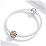 Breloque ballon de basket en argent sterling 925 pour bracelet à breloques Pandora (basket-ball A)