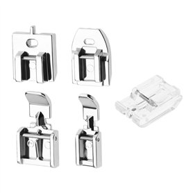 Lot de 5pcs Pieds de Fermeture Éclair Invisibles/Dissimulés/Larges/Étroits/Transparents pour Machine à Coudre Domestique Compati