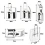 Lot de 5pcs Pieds de Fermeture Éclair Invisibles/Dissimulés/Larges/Étroits/Transparents pour Machine à Coudre Domestique Compati