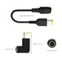 EMSea 2X 7.9x5.5mm vers Adaptateur d'interface Carrée Câble d'alimentation Chargeur et 1x Convertisseur 90 Degrés L Compatible a
