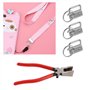 EMSea 50pcs Quincaillerie pour Porte-clés 1 Pouce Lanière Matériel de Porte-clés avec Outil de Pince Porte-clés pour Porte-clés 
