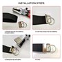 EMSea 50pcs Quincaillerie pour Porte-clés 1 Pouce Lanière Matériel de Porte-clés avec Outil de Pince Porte-clés pour Porte-clés 