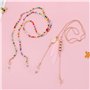 VGOL 2pcs Plume Lunettes de Soleil Chaîne Perle Chaîne de Lunettes Antidérapant Chaîne de Lunettes Porte-lunettes Chaîne Lunette