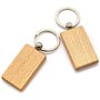 Pvczool 100 PièCes Bricolage Porte-CléS en Bois Blanc Coeur Rond Ellipse Sculpture Porte-CléS Bois Porte-CléS Anneau