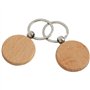 Pvczool 100 PièCes Bricolage Porte-CléS en Bois Blanc Coeur Rond Ellipse Sculpture Porte-CléS Bois Porte-CléS Anneau