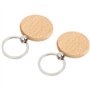 Pvczool 100 PièCes Bricolage Porte-CléS en Bois Blanc Coeur Rond Ellipse Sculpture Porte-CléS Bois Porte-CléS Anneau