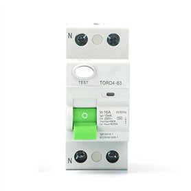 Anlayliay AC 2P 6KA RCCB RCD 230V Disjoncteur à RéSiduel Disjoncteur DifféRentiel Interrupteur de SéCurité TORD4-63