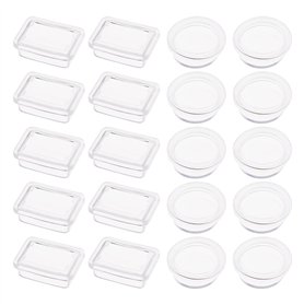 eMagTech 20pcs Couvercle d'interrupteur à Bascule en Silicone Souple Étanche Rond et Carré Capuchon Protecteur pour Bateau Inter