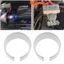 eMagTech Lot de 4 Cales de Bornes de Batterie de Voiture Pinces Entretoises pour Connecteurs Audio Et Vid¨¦o Embarqu¨¦s Argent