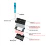 Boerunid M.2 2242 SSD Dissipateur thermique Nvme2242 Solid State Drive Radiateur SSD Gilet de refroidissement Pad thermique Diss