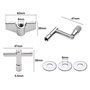 Jemcgrl 23 Pièces Accessoires de Batterie avec Feutres Support Cymbale Tampons Feutre de Cymbale de Tambour Comprennent des Rond