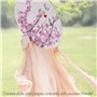 Jemcgrl Parapluie d'art en tissu de soie chinoise style classique Parapluie papier à Parapluie peint Parasol