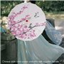 Jemcgrl Parapluie d'art en tissu de soie chinoise style classique Parapluie papier à Parapluie peint Parasol