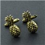 Qusedwey Fruits Ananas Manchettes Boutons Or Luxe Métal Manchettes Boutons Mode Chemise Manchettes Bouton