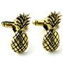 Qusedwey Fruits Ananas Manchettes Boutons Or Luxe Métal Manchettes Boutons Mode Chemise Manchettes Bouton