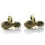 Qusedwey Fruits Ananas Manchettes Boutons Or Luxe Métal Manchettes Boutons Mode Chemise Manchettes Bouton