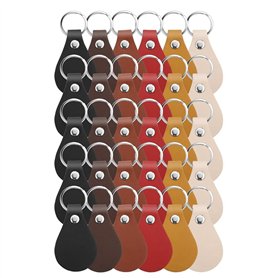 berjalan Porte-Clés en Cuir PU avec Rivets et Anneau Porte-Clés