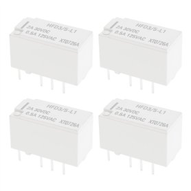 ECSiNG Lot de 5 relais de signal PCB 2 A 5 V DC HFD3/005-L1 pour circuits de contrôle de microprocesseur