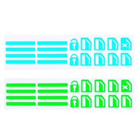 ECSiNG 2X Autocollants Lumineux pour Intérieur de Voiture pour Interrupteur de Porte Fenêtre Accessoires Adaptés à La Plupart de