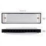 OriGlam Harmonica 10 trous Major Blues - Clé de Do - Harmonica pour enfants et adultes débutants - Avec étui rigide - Convient p