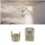 eMagTech Lot de 6pcs Supports de Lampe G9 sans Clé en Céramique Halogène avec Couvercle Arrière pour Ampoule G9 Bases de Lampe e