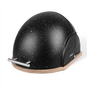 Corbeille à Pain Feel Maestro MR-1678G-BLACK Blanc Noir Bois Bois