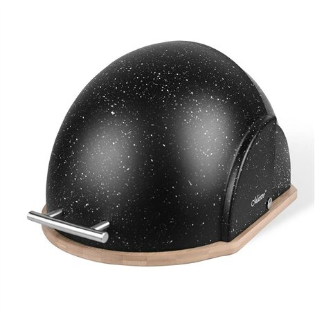 Corbeille à Pain Feel Maestro MR-1678G-BLACK Blanc Noir Bois Bois