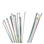 GZXXB Lot de 10 rayons arc-en-ciel en acier inoxydable de type J Calibre 14G 2,0 mm Pas de coupe pour vélo 255 257 261 267 273 2