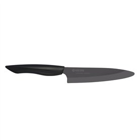 SHIN - Couteau universel 13 cm - manche noir lame noire