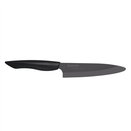 SHIN - Couteau universel 13 cm - manche noir lame noire