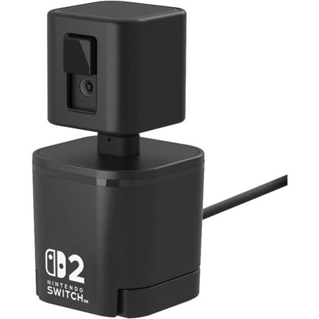 Caméra vidéo USB - HORI - Nintendo Switch 2 - Bras flexible et cache d'objectif - Noir