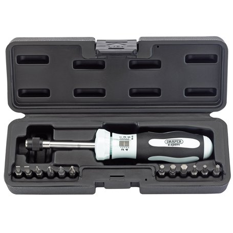 Draper Expert 75170 Jeu de 13 tournevis dynamométriques | Kit de tournevis Torx | Jeu de douilles dynamométriques réglables 1-5