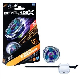 Beyblade X Starter Pack Shadow Shinobi 1-80MN UX avec toupie de type défense et lanceur