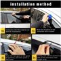 Xjjhyl Deflecteur vitre Voiture pour C4 Picasso MK2 2013-2018, Déflecteurs d'air élégants avec Installation Facile, Déflecteurs 