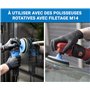Glass Polish GP25022 Pro Kit de Nettoyage de Rayures pour Verre Professionnel avec polisseuse rotative Ø 125 mm avec Filetage M1