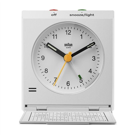 Braun Réveil analogique de Voyage Classique avec Fonction Snooze