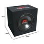 Renegade RXV1000 Caisson de basses préchargé 250 W Subwoofer voiture Actif 250 W 500 W 90 dB 4 Ω