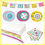 Talking Tables Fournitures de fête Boho pour 12 invités – Comprend assiettes florales colorées