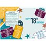 Words 'n' Wishes Carte d'anniversaire pour homme 18 ans avec confettis et bougies Born in 2007 avec détails en relief