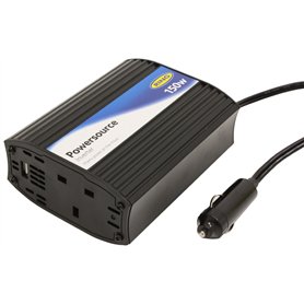 Ring PowerSource RINVU150 Convertisseur de Tension 12V-240V 150W avec USB (Prise UK)