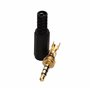 3,5 mm 4 Pôles Jack Fiche Soudure Borne pour l'audio ou Vidéo câble Plaqués Or
