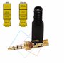 3,5 mm 4 Pôles Jack Fiche Soudure Borne pour l'audio ou Vidéo câble Plaqués Or