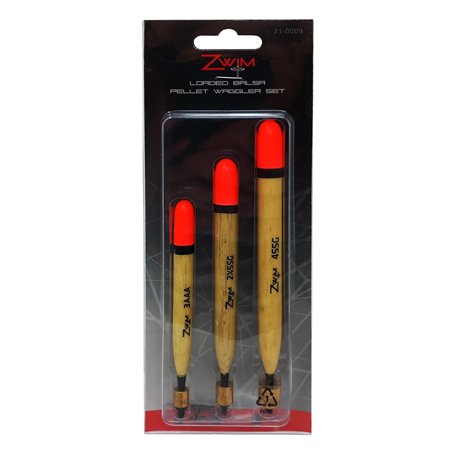 ZWIM Lot de 3 flotteurs de pêche à la carpe Balsa avec adaptateur de flotteur et pointes haute visibilité – Solides et durables