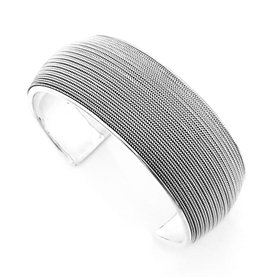 TreasureBay Bracelet jonc en argent sterling 925 tressé pour femme