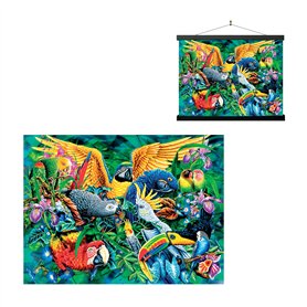 3D LiveLife Affiche Murales Lenticulaires Oiseaux des Tropiques de Deluxebase. Poster 3D sans Cadre. Décoration Mur Parfaite. Oe
