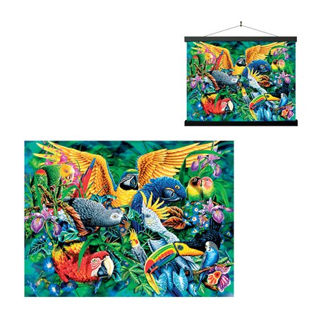 3D LiveLife Affiche Murales Lenticulaires Oiseaux des Tropiques de Deluxebase. Poster 3D sans Cadre. Décoration Mur Parfaite. Oe