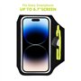 TRIXES Brassard de Course Noir avec Sac pour écouteurs adapté à l'iPhone 15 Pro Max/14 Pro/13 Pro Max/12/12 Pro/11/XR/XS/X/8 Plu